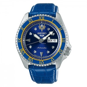 Seiko 5 Sports Street Fighter SRPF17K1 Chun-Li Blue Jade Model Blue Leather Strap LIMITED EDITION